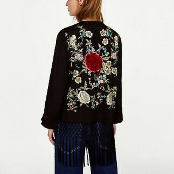 Zara Jackets & Blazers - Zara Embroidered Kimono